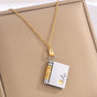 Gold-Sliver Titanium Steel Fading-Resistant Envelope Locket Necklace - Openable Love Letter Pendant for V888-ELOSUNG39687