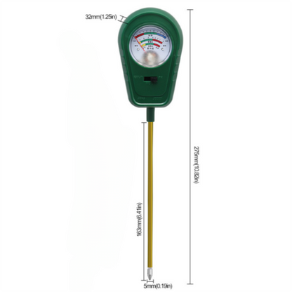 3-in-1 Mechanical Pointer Soil Meter - No Batteries Required, Measures Fertility, Moisture, and pH for V888-ELOSUNG39688
