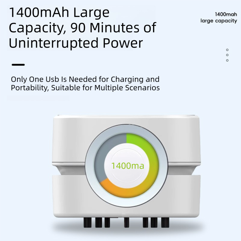 White Portable Handheld Cordless Mini Desktop Vacuum Cleaner - Powerful 10KPA Suction, Efficient Dust & V888-ELOSUNG39709