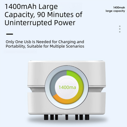 White Portable Handheld Cordless Mini Desktop Vacuum Cleaner - Powerful 10KPA Suction, Efficient Dust & V888-ELOSUNG39709