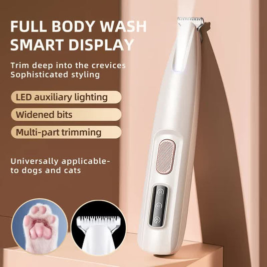 F5 Portable Pet Hair Detailed Trimmer(2 * 140mm Blades) - Cat & Dog Waterproof Grooming Clipper with LED V888-ELOSUNG39712