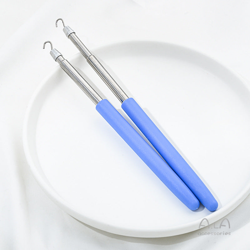 2-Pack Blue Jewelry Fastener Helper Tool - Quick Bracelet & Fine Chain Wearer Aid With Telescopic Titanium V888-ELOSUNG39729