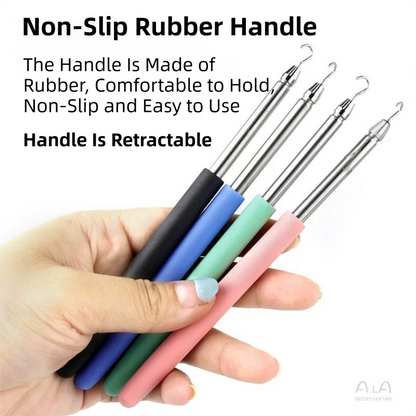2-Pack Blue Jewelry Fastener Helper Tool - Quick Bracelet & Fine Chain Wearer Aid With Telescopic Titanium V888-ELOSUNG39729