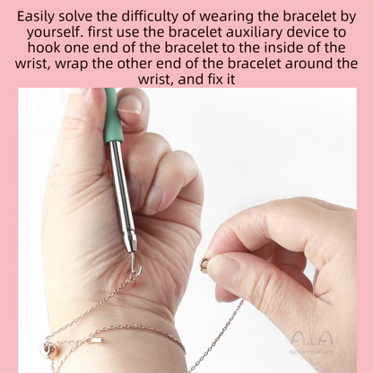2-Pack Blue Jewelry Fastener Helper Tool - Quick Bracelet & Fine Chain Wearer Aid With Telescopic Titanium V888-ELOSUNG39729