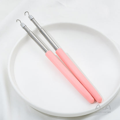 2-Pack Pink Jewelry Fastener Helper Tool - Quick Bracelet & Fine Chain Wearer Aid With Telescopic Titanium V888-ELOSUNG39730