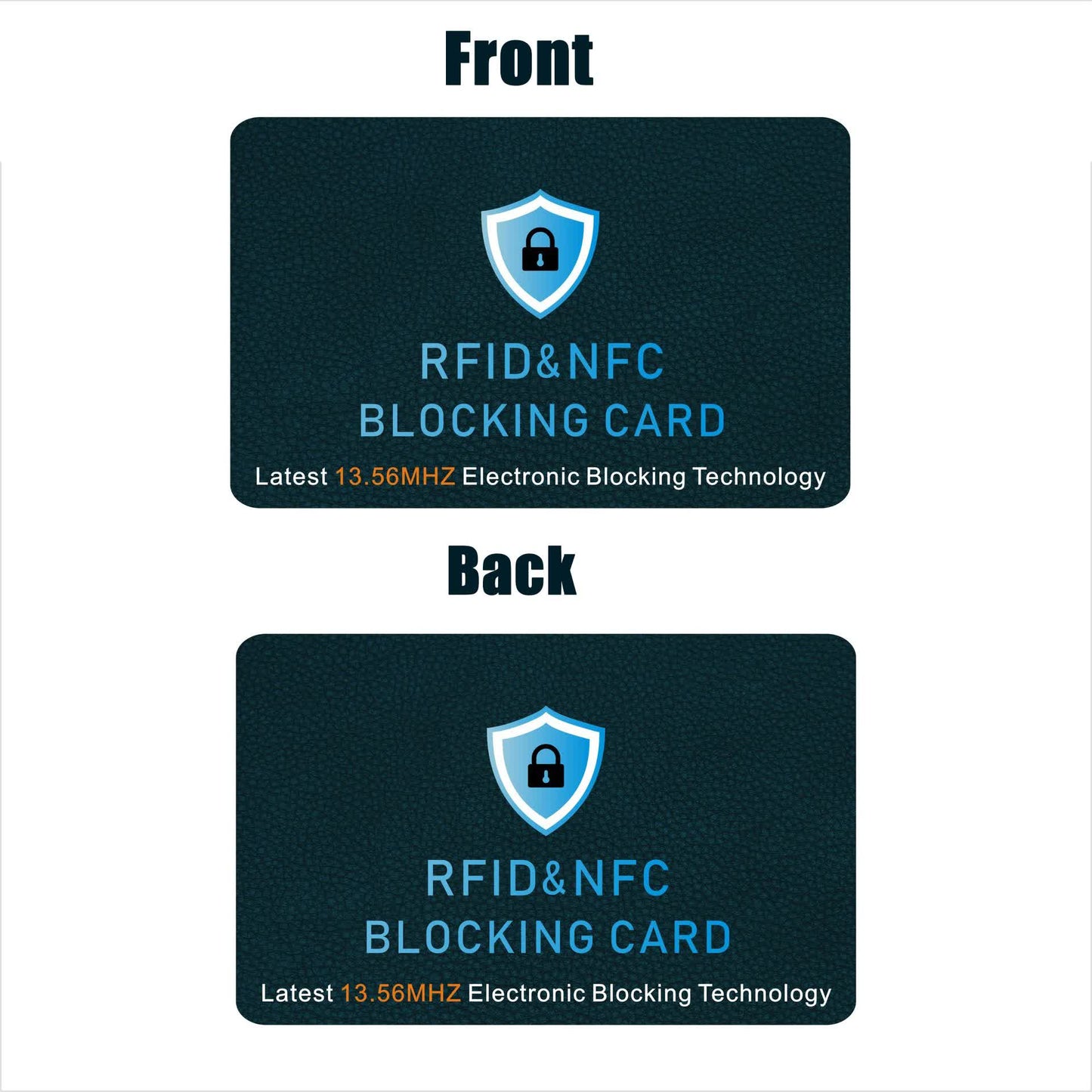 Dark Blue Style RFID & NFC Blocking Card Set (5 Pack) - Contactless NFC ID / Credit Card Protection, V888-ELOSUNG39734