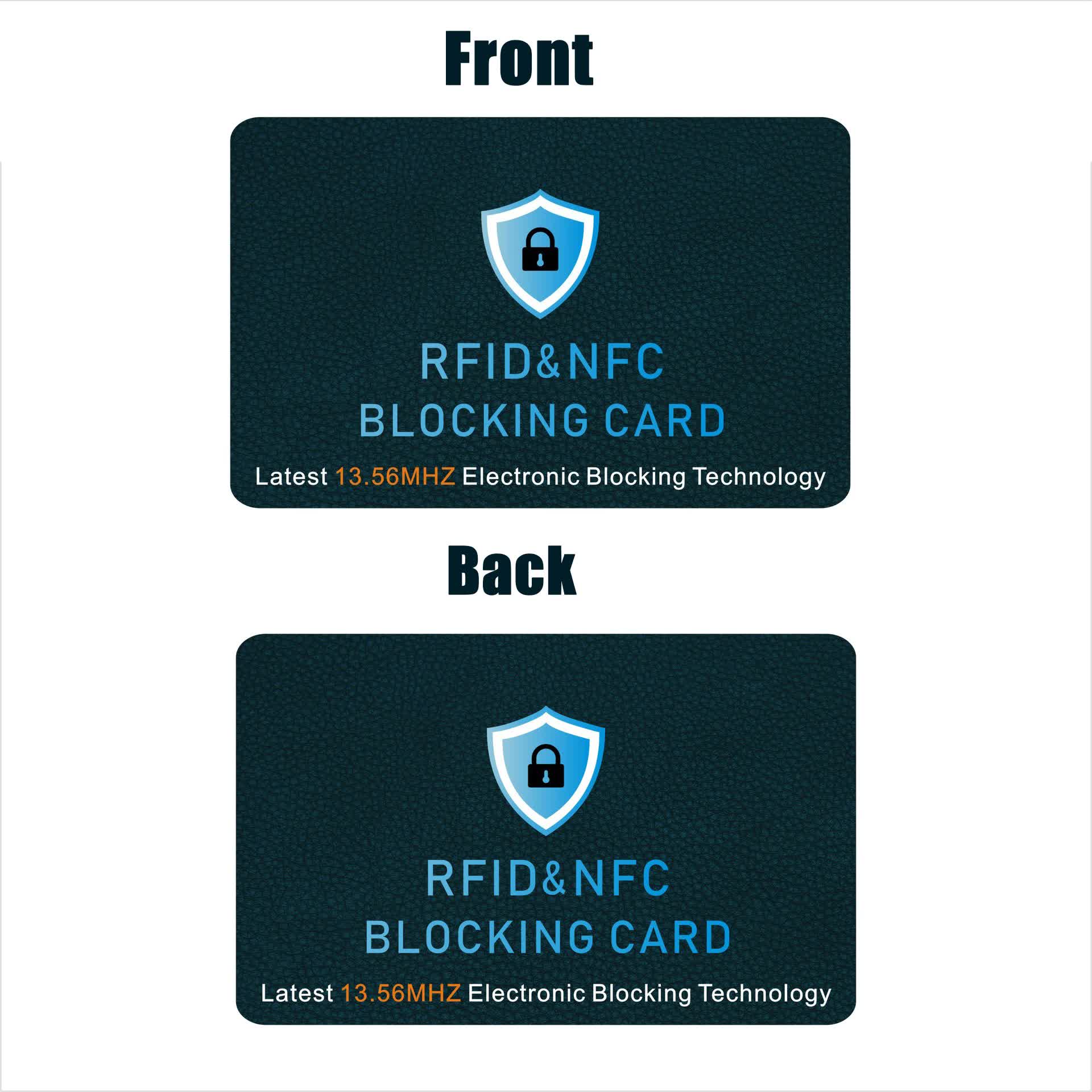 Dark Blue Style RFID & NFC Blocking Card Set (5 Pack) - Contactless NFC ID / Credit Card Protection, V888-ELOSUNG39734