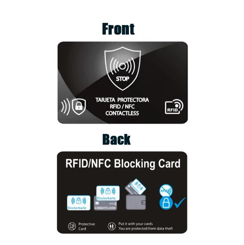 Black White Style RFID & NFC Blocking Card Set (5 Pack) - Contactless NFC ID / Credit Card Protection, V888-ELOSUNG39735