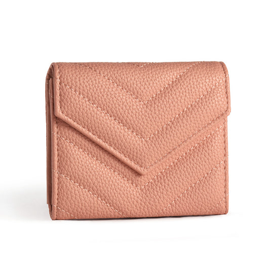 3-Pack Soft PU Rhombus Pattern Quilted Lipstick & Card Holder - Portable & Durable Cosmetic Pouch / Coin V888-ELOSUNG39739