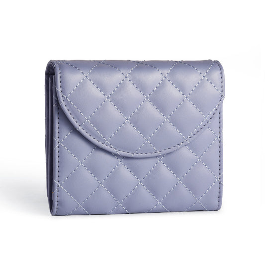 3-Pack Soft PU Rhombus Pattern Quilted Lipstick & Card Holder - Portable & Durable Cosmetic Pouch / Coin V888-ELOSUNG39739