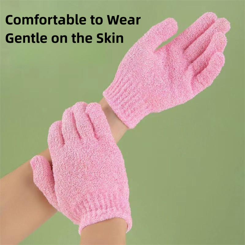 5-Pack Exfoliating Bath Mitts Set - Double-Sided & Gentle Scrubbing Gloves for Deep Skin Cleansing, Elastic V888-ELOSUNG39748