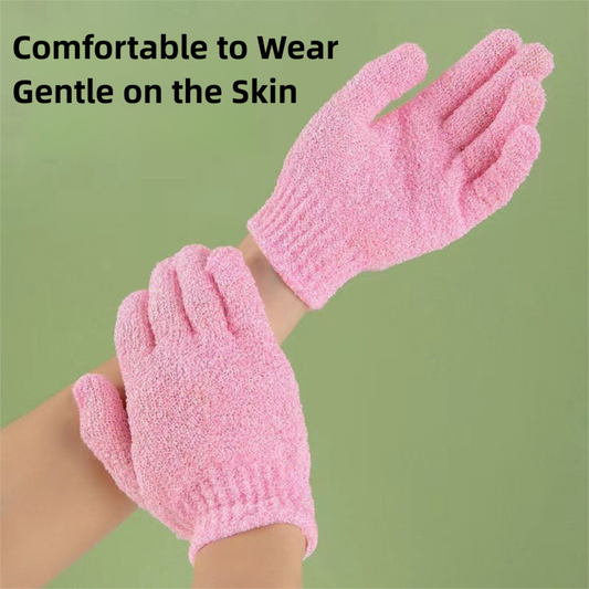 5-Pack Exfoliating Bath Mitts Set - Double-Sided & Gentle Scrubbing Gloves for Deep Skin Cleansing, Elastic V888-ELOSUNG39748