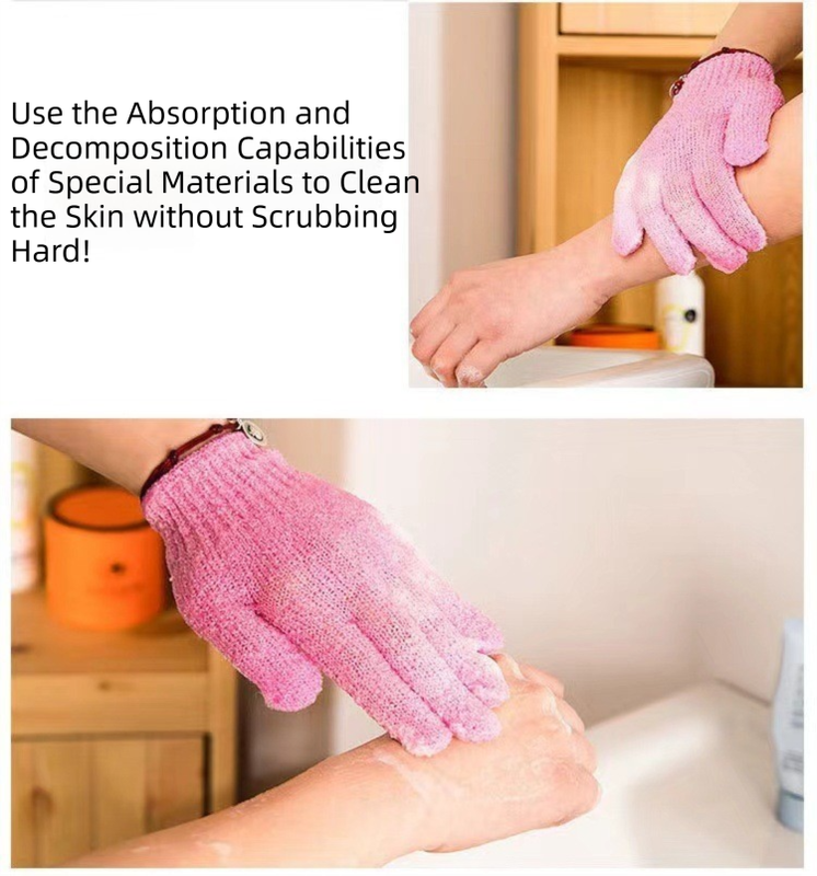 5-Pack Exfoliating Bath Mitts Set - Double-Sided & Gentle Scrubbing Gloves for Deep Skin Cleansing, Elastic V888-ELOSUNG39748