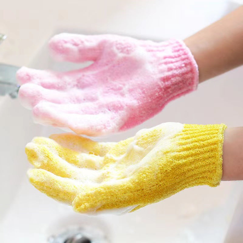 5-Pack Exfoliating Bath Mitts Set - Double-Sided & Gentle Scrubbing Gloves for Deep Skin Cleansing, Elastic V888-ELOSUNG39748