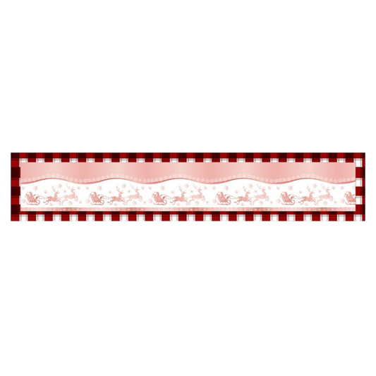 Style-4 New Year & Christmas Table Runner(33 x 180 CM) - Festive Linen Tablecloth, Digital Print Christmas V888-ELOSUNG39777