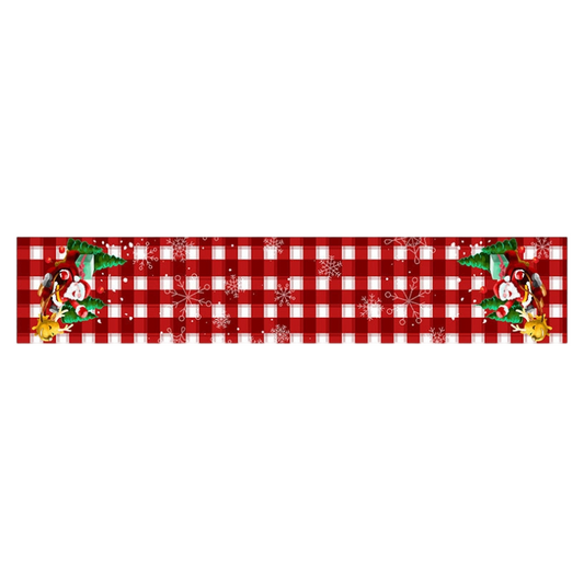 Style-5 New Year & Christmas Table Runner(33 x 180 CM) - Festive Linen Tablecloth, Digital Print Christmas V888-ELOSUNG39778