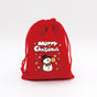 2-Pack Luxury Red Velvet Snowman Christmas Gift Bag(13x18CM) - Festive Drawstring Storage Bag for Candy, V888-ELOSUNG397780