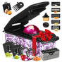 18-Piece Black Multi-Function Vegetable Chopper & Slicer Set - Rotary Grater with 5 Muti-Style Stainless V888-ELOSUNG39861