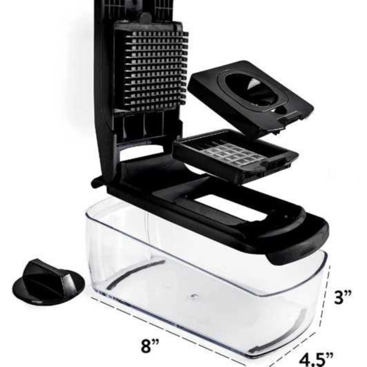 18-Piece Black-White Multi-Function Vegetable Chopper & Slicer Set - Rotary Grater with 5 Muti-Style V888-ELOSUNG39862