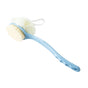 2-Pack Blue 2-in-1 Soft Bristle Long Handle Bath Brush & Shower Pouf Combo - Double-Sided Back Scrubber for V888-ELOSUNG39874