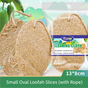 4-Pack Natural Loofah Sponge Scrubber (Oval Compressed Slice: 13x8CM) - Eco-Friendly Dual Use for Kitchen & V888-ELOSUNG39897