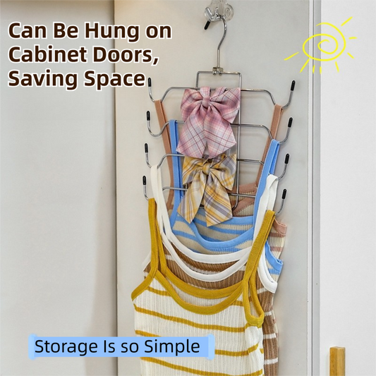 2-Pack Vertical Layered Bra and Lingerie Organiser Hanger(4 Tier: 30.5X30cm) - Stainless Steel Space Saver V888-ELOSUNG39902
