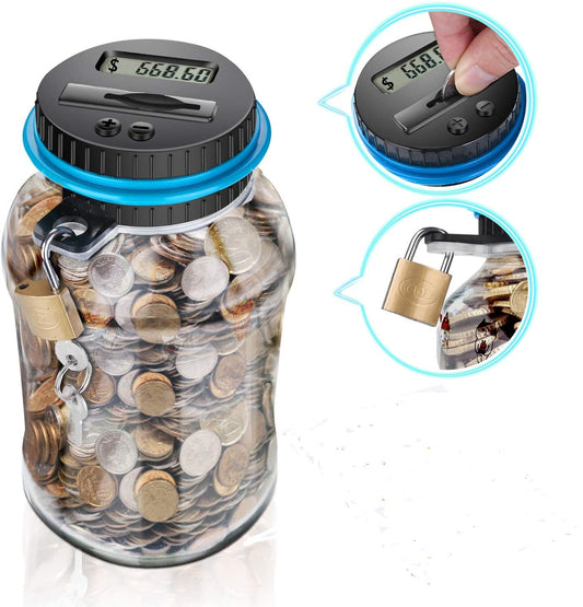 Digital Counting Money Box with Lock - AUD Australian Coin Compatible Piggy Bank for Kids & Adults V888-ELOSUNG39904