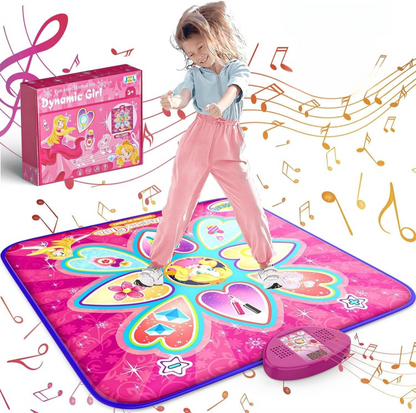 Purple Wireless Kids Electronic Princess Dance Mat & Music Playmat(90x90CM) - 7 Modes Foot Game Pad Toy with V888-ELOSUNG39909