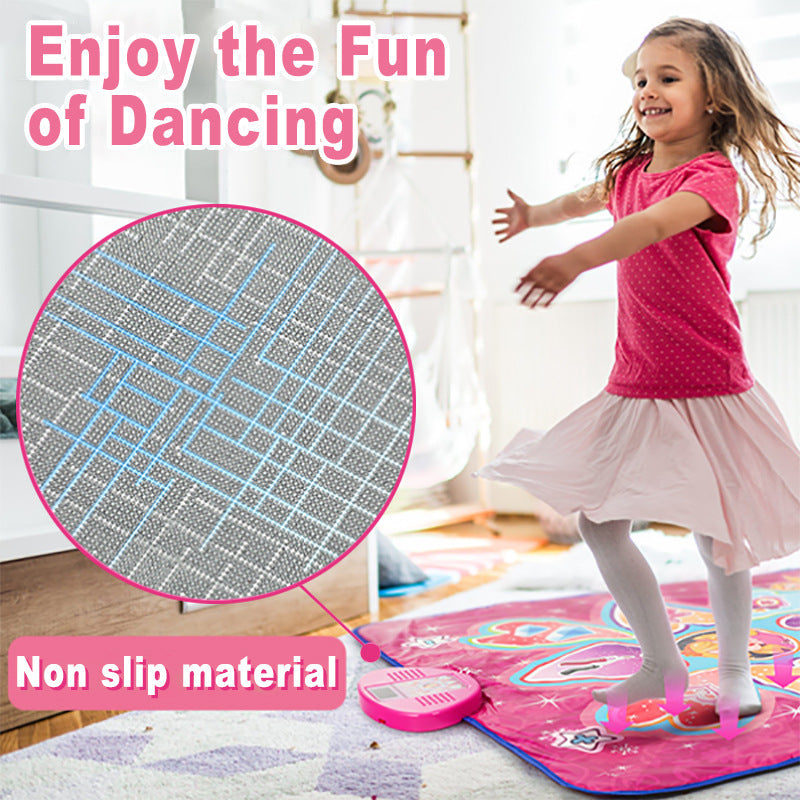 Purple Wireless Kids Electronic Princess Dance Mat & Music Playmat(90x90CM) - 7 Modes Foot Game Pad Toy with V888-ELOSUNG39909