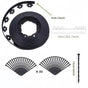 Black L-Shape PE Landscape Edging Roll Kit (5CM Height x 10M Long) - Anti-Root Lawn & Garden Divider with 30 V888-ELOSUNG39911