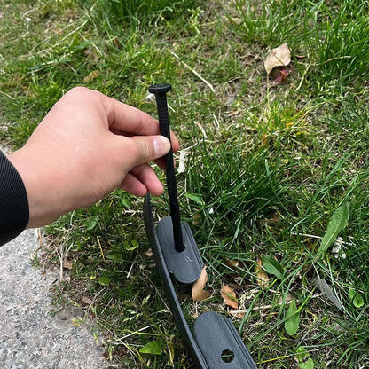 Black L-Shape PE Landscape Edging Roll Kit (5CM Height x 10M Long) - Anti-Root Lawn & Garden Divider with 30 V888-ELOSUNG39911