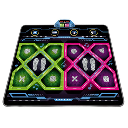 Kids Dual Player Interactive Electronic Dance Mat - Extra Large 105x90cm Anti-Slip Music Game Pad with Two V888-ELOSUNG39913