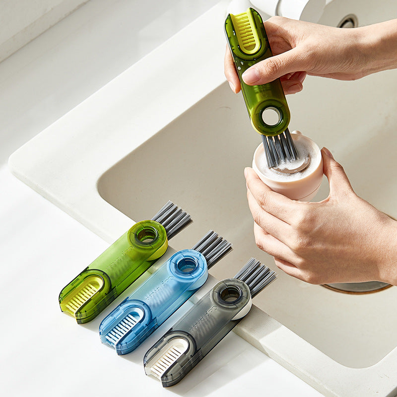 2-Packs 3-in-1 Green Portable & Compact U-Shape Deeply-Cleaning Brush - Multi-Functional Gap Scrubber for V888-ELOSUNG39914