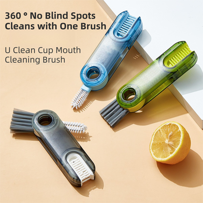 2-Packs 3-in-1 Grey Portable & Compact U-Shape Deeply-Cleaning Brush - Multi-Functional Gap Scrubber for V888-ELOSUNG39916