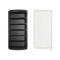 2-Packs Black 6-Grid Extra Long Silicone Ice Cube Tray - Easy Release Reusable Food Grade Mold for Whiskey, V888-ELOSUNG39925