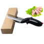 2-in-1 Ingenious Cutter Food Chopper & Scissor for Kitchen Versatile Use - 420 Stainless Steel Blade & V888-ELOSUNG39933