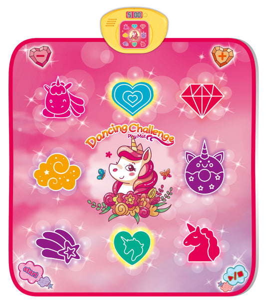 2-Pack Kids Multifunctional Electronic Dance Mat(100x87CM) - Unicorn & Purple Ornament Theme Play Mat with V888-ELOSUNG39963