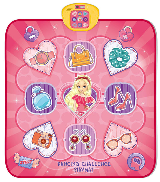 2-Pack Kids Multifunctional Electronic Dance Mat(100x87CM) - Dessert & Pink Ornament Theme Play Mat with V888-ELOSUNG39964