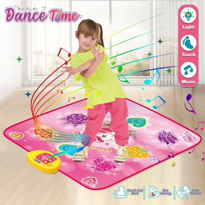 2-Pack Kids Multifunctional Electronic Dance Mat(52x86CM) - Dinosaur & Transport Theme Play Mat with Sound V888-ELOSUNG39966