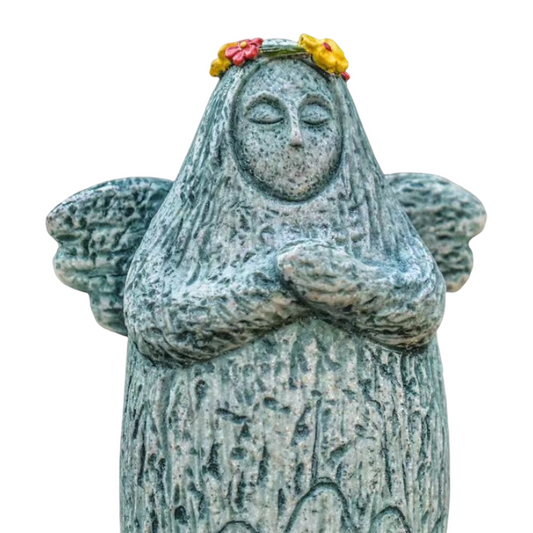 Zelda Goddess Statue Figurine(Large Statue with Flower Crown + Apple) - Retro Resin Finish, Hyrule Shrine V888-ELOSUNG39968