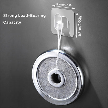 9-Pack Bathroom & Kitchen Organiser Set: 5 Heavy-Duty Clear Adhesive Hooks + 4 Portable Toothbrush V888-ELOSUNG39969