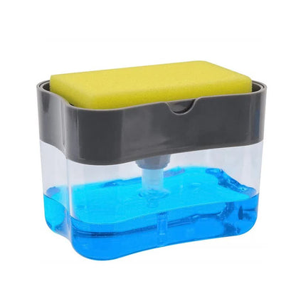 2-Pack Black Kitchen Press-Type Dish Soap Dispenser & Sponge Caddy - 2-in-1 Automatic Liquid Pump for Dish V888-ELOSUNG39975