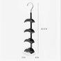 2-Pack Black 360 Degree Rotating 4-Tier Closet Organiser Hook - Multi-Functional Bag Hanger, Tie & Belt Rack V888-ELOSUNG39978
