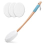Long Handle Bath Gentle Body Scrubber Set - Non-Slip Grip Back Brush with 4 EVA Exfoliating Sponge Heads V888-ELOSUNG39980