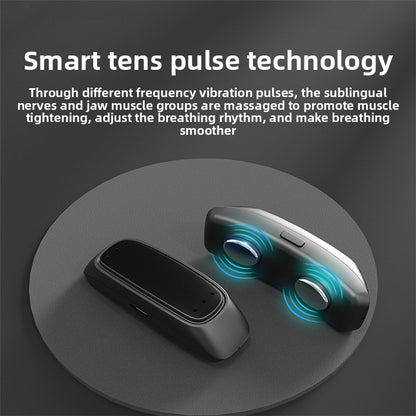 Black Smart Anti-Snoring Device - TENS Pulse Snore Stopper for Quieter Sleep V888-ELOSUNG40013