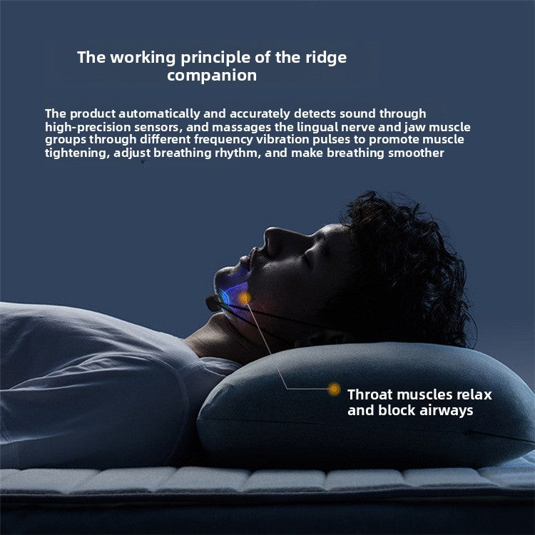 Black Smart Anti-Snoring Device - TENS Pulse Snore Stopper for Quieter Sleep V888-ELOSUNG40013