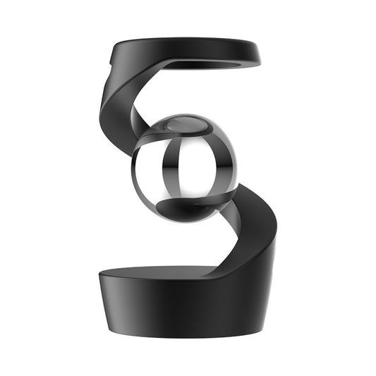 Black gyroscope and silver beads Kinetic Levitating Desk Toy - Silent Spinning Floating Gyroscope for Stress V888-ELOSUNG40019