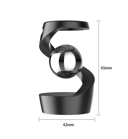 Silver gyroscope and silver beads Kinetic Levitating Desk Toy - Silent Spinning Floating Gyroscope for Stress V888-ELOSUNG40020