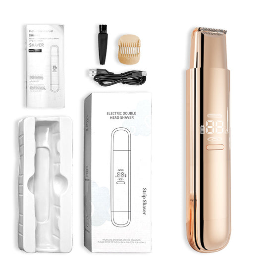 Gold Painless Electric Shaver for Women - USB Rechargeable Bikini Trimmer & Body Hair Remover, Wet & Dry Use V888-ELOSUNG40028