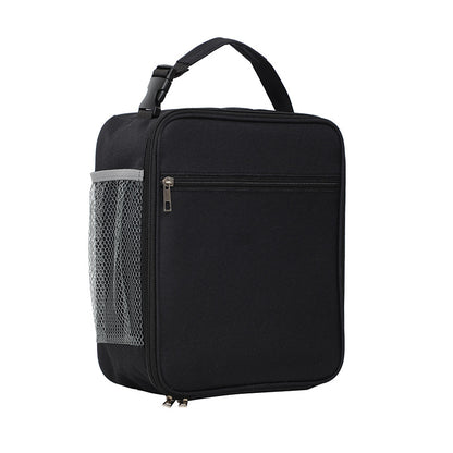 Black Insulated Lunch Bag with Shoulder Strap - Portable & Large Capacity Thermal Bento Tote V888-ELOSUNG40034